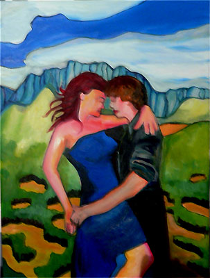 dirty-dancing-painting-in-the-mountains (55k image)